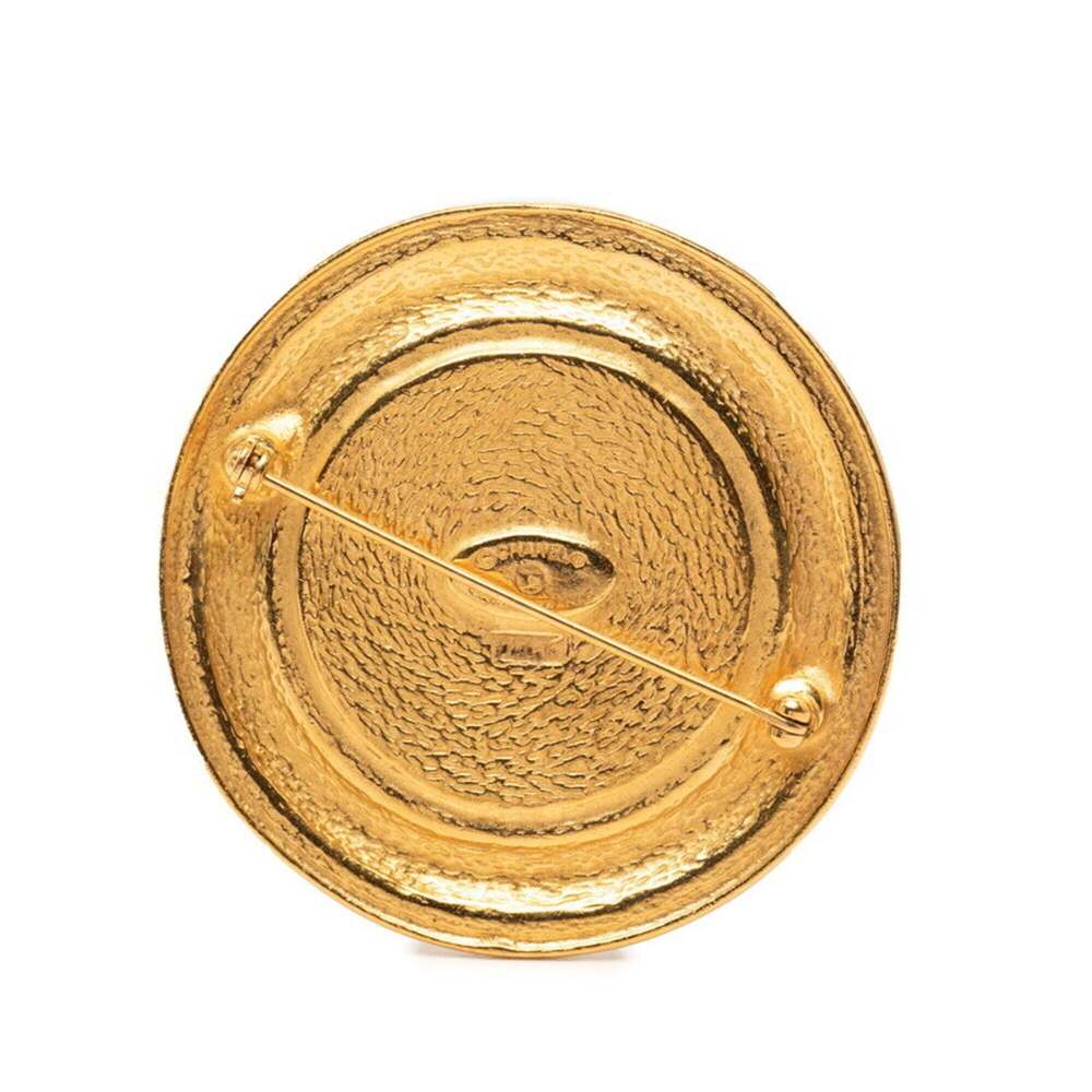 CHANEL Gold Logo Brooch - Picture 2 of 3